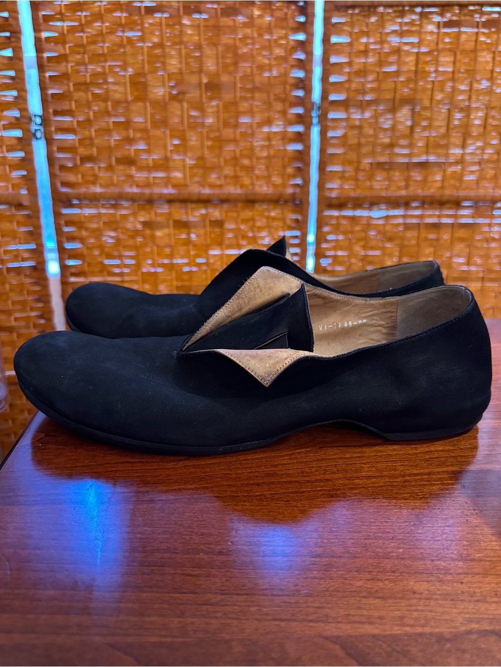 Classic Black Suede Slip-On Loafers for Men or Women Unisex Size 12W